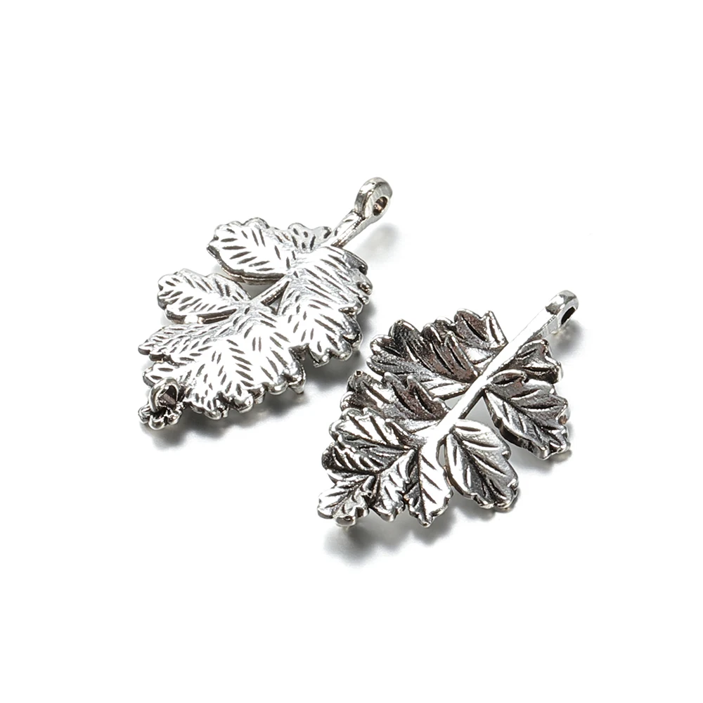 10pcs Maple Leaf Charm for Jewelry Making Necklace Plant Pendants Accessories Handmade Craft Wholesale 20x31mm DIY