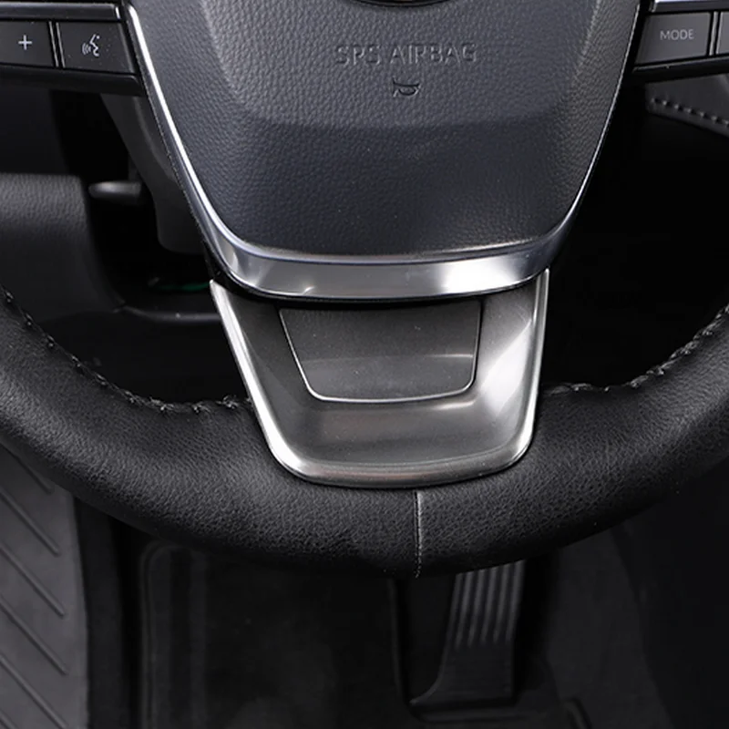 

SBTMY For Toyota Highlander 2020 2021 2022 XU70 Car Styling Stainless steel steering wheel decorative sequins Cover Accessories