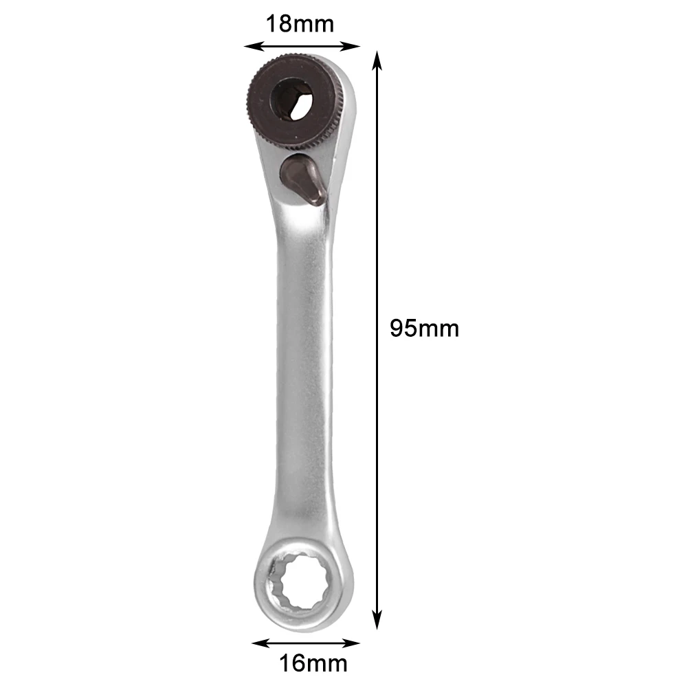 Mini Double Ended Ratchet Wrench, Quick Socket, Rod Screwdriver Bit Tool, 1 X Ratchet Handle, Fast Delivery, 1/4\