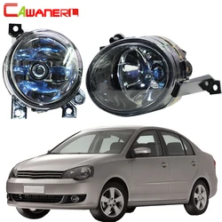 Cawanerl Car Fog Light 100W 9006 HB4 Halogen Bulb DRL 12V For Volkswagen Polo Vento Sedan Saloon 2011 2012 2013 2014 2015 2016