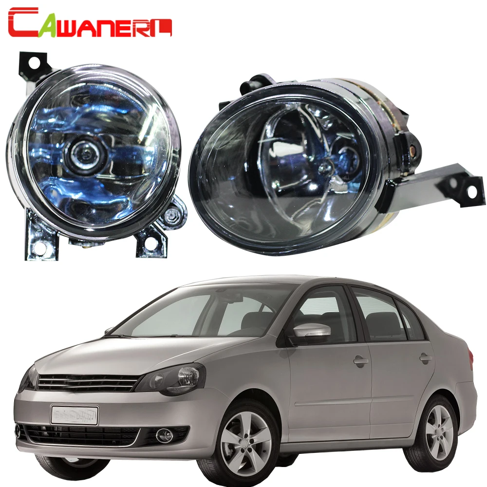 Cawanerl Car Fog Light 100W 9006 HB4 Halogen Bulb DRL 12V For Volkswagen Polo Vento Sedan Saloon 2011 2012 2013 2014 2015 2016