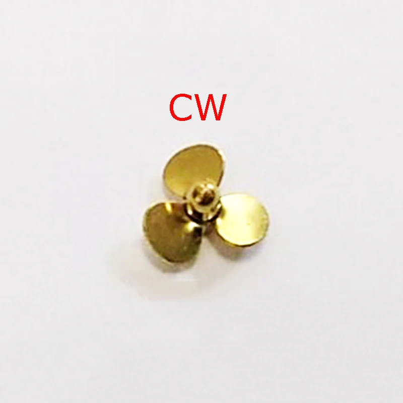 1 짝/몫 CW CCW 프로펠러 구멍 2mm 프로펠러 3 블레이드 패들 RC 보트 DIY 모델 예비 부품에 대 한 외부 직경 16mm 구리 프로펠러