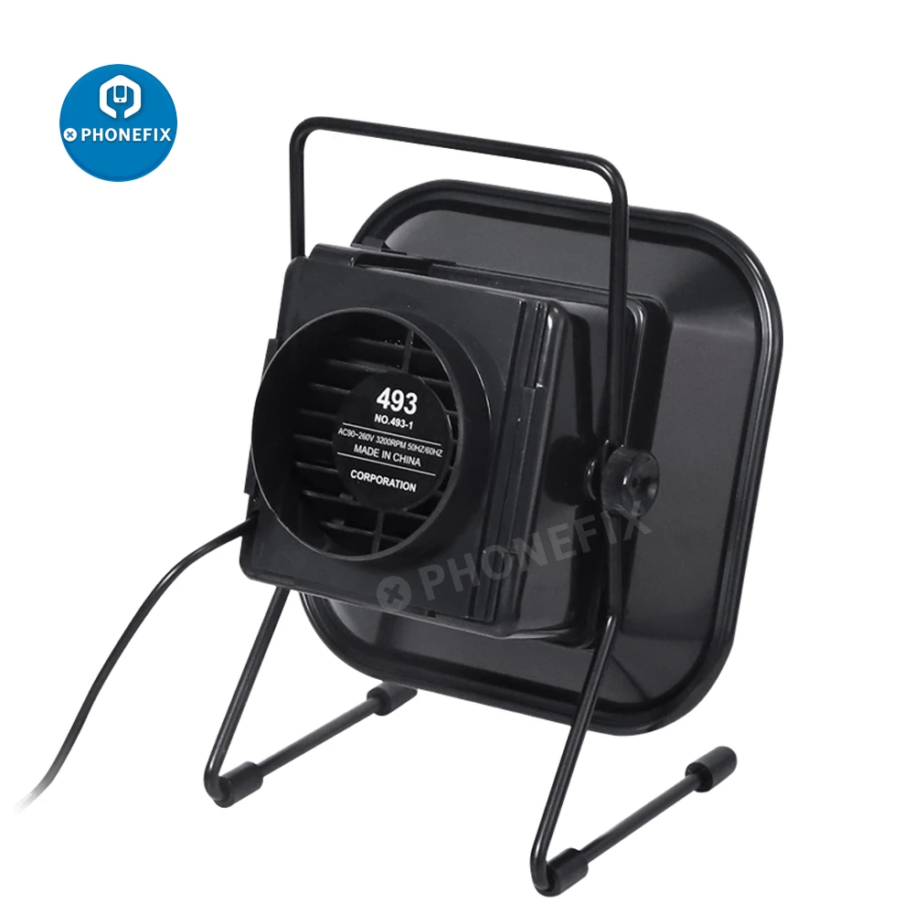 

220 В 493 Поглотитель дыма ESD с губкой с фильтром из активированного угля для пайки мобильного телефона Настольный инструмент для извлечения дымохода