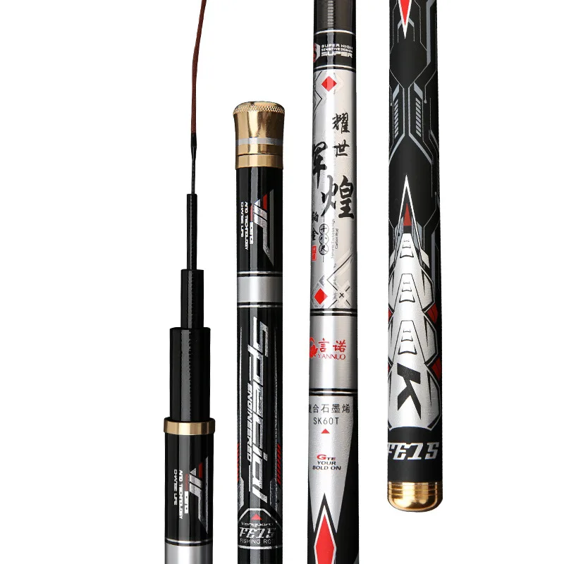 High Carbon 28 tone Carp fishing rod New arrive light and hard fishing rod long section hand rod 3.6-8.1 m Taiwan fishing rod