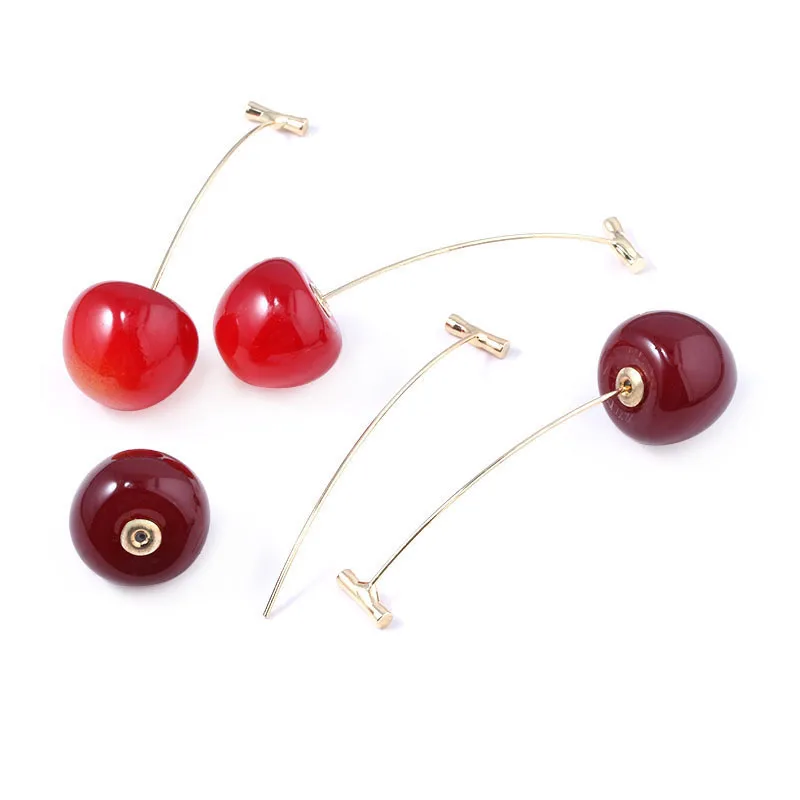 Anime Love Butterfly Earrings Cosplay Props Kakyoin Noriaki Cherry Ear Clip Earrings for Women Men Jewelry Accessories Gift