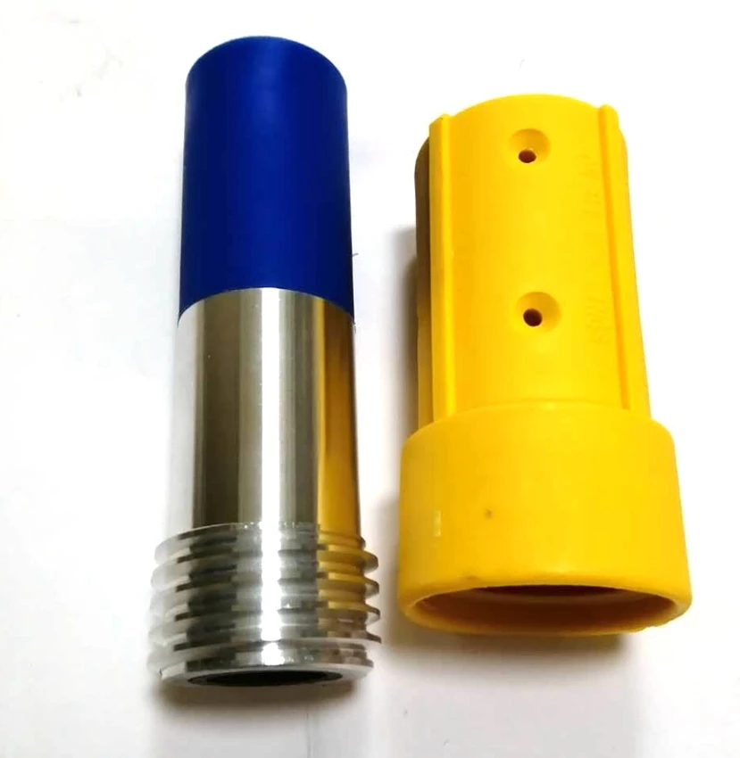 

High quality B4C Boron carbide sandblaster nozzle coarse thread half aluminum and PU jacket