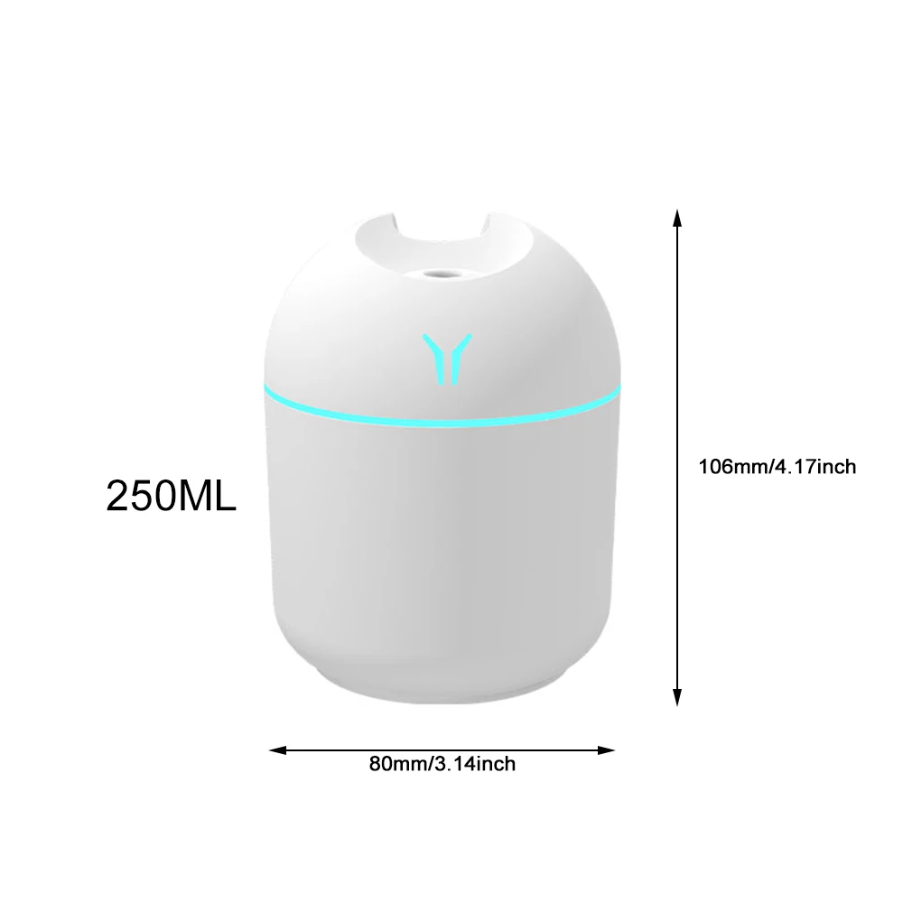 Car Air Humidifier Mini Ultrasonic USB Spray Diffuser Purifier Mist Maker With LED Night Lamp For Home Office Auto SUV Vehicle