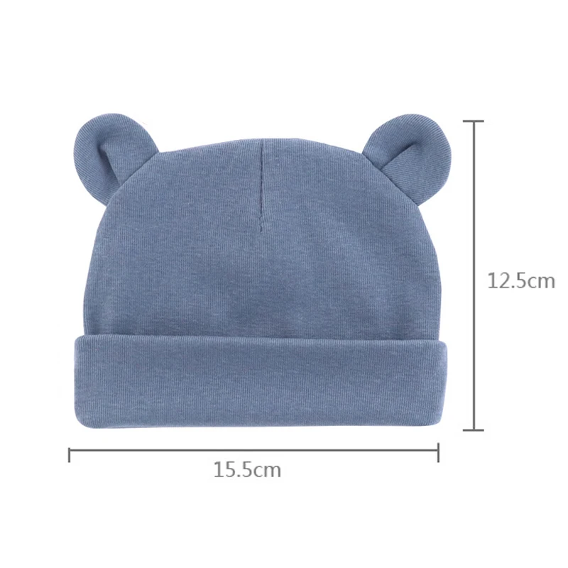 Soft Newborn Hat Baby Beanie Cotton Infant Bonnet Baby Cap for Girls Boys Kids Hats Newborn Photography Props Accessories 0-12M