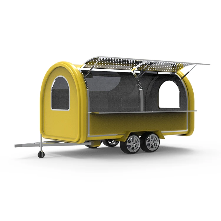 CE Approved Cheap Park Street Mobile Food Truck Catering Trailer Vending Kiosk Van Hot Dog Coffee Bubble Tea Food Cart for Sale