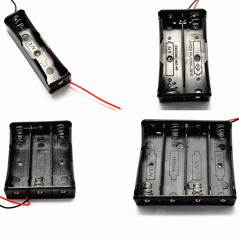 18650 بطارية 3.7V حامل الصندوق حالة 1 2 3 4 3.7V ليثيوم البطارية