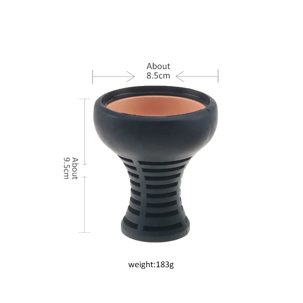 Ceramic Shisha bowl Silicone Pots Chicha Narghile Sheesha Hookah Tobacco Holder Head Bowl Smoking Accessories