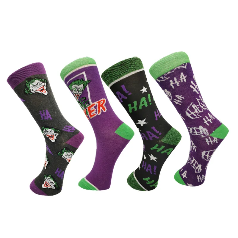 5 Pairs Cool Halloween Men's sock Occident Fashion New Style Clown Series Men's Socks