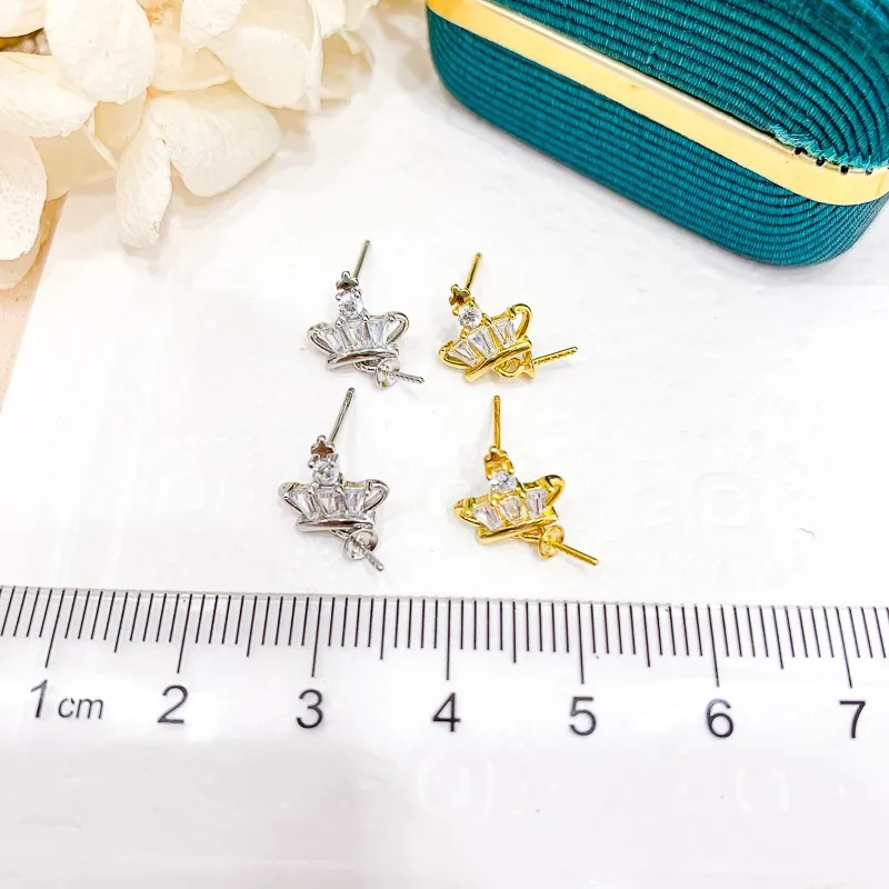 Fashion Crown Design Earrings Jewelry Making Components