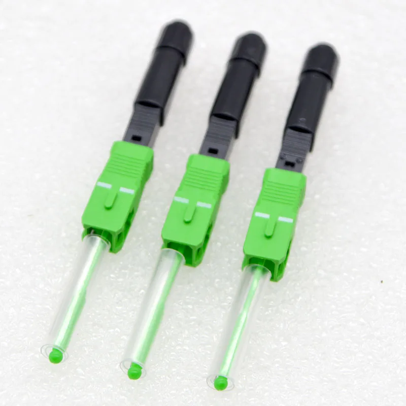 

100pcs NEW SC APC Fiber Optic Quick Connector FTTH Telecom Grade Hot Melt Fiber Optic Fast Connector Wholesalel Free Shipping