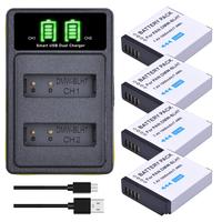 DMW-BLH7 BLH7E BLH7PP Battery &TypeC LED Charger for Panasonic Lumix DMC-GM1 GM5 GF7 GF8 GF9 LX10 LX15 DMWBLH7