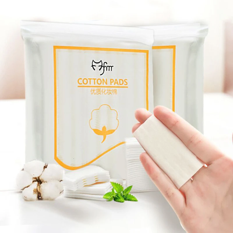 222pcs Bag Double-sided White Rectangle Facial Cotton Pads for Make Up Comfortable Skin Cosmetic Makeup Tools