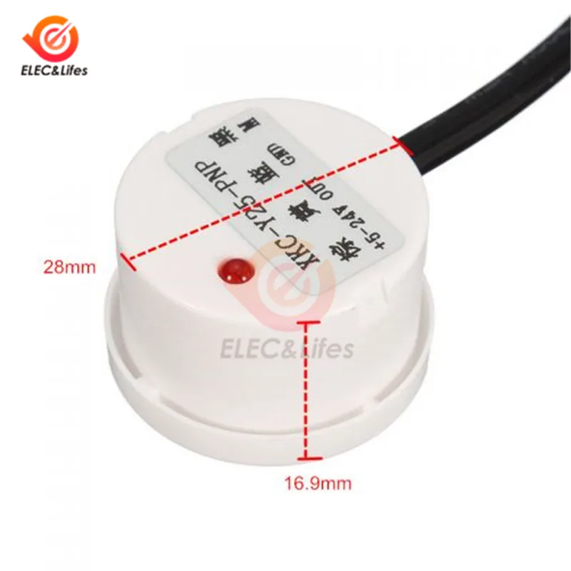 DC 5V 12V 24V XKC Y25 T12V Non-Contact Liquid Level Sensor Switch Outer Adhering Type Water Level Sensor NPN PNP RS485 Y25-V