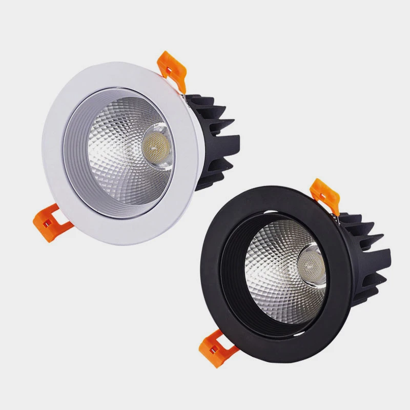 Dimmable Recessed COB LED Downlight 7W 9W 12W 15W 18W Anti Glare LED Ceiling Spot Lights AC110~240V Indoor Background Lighting