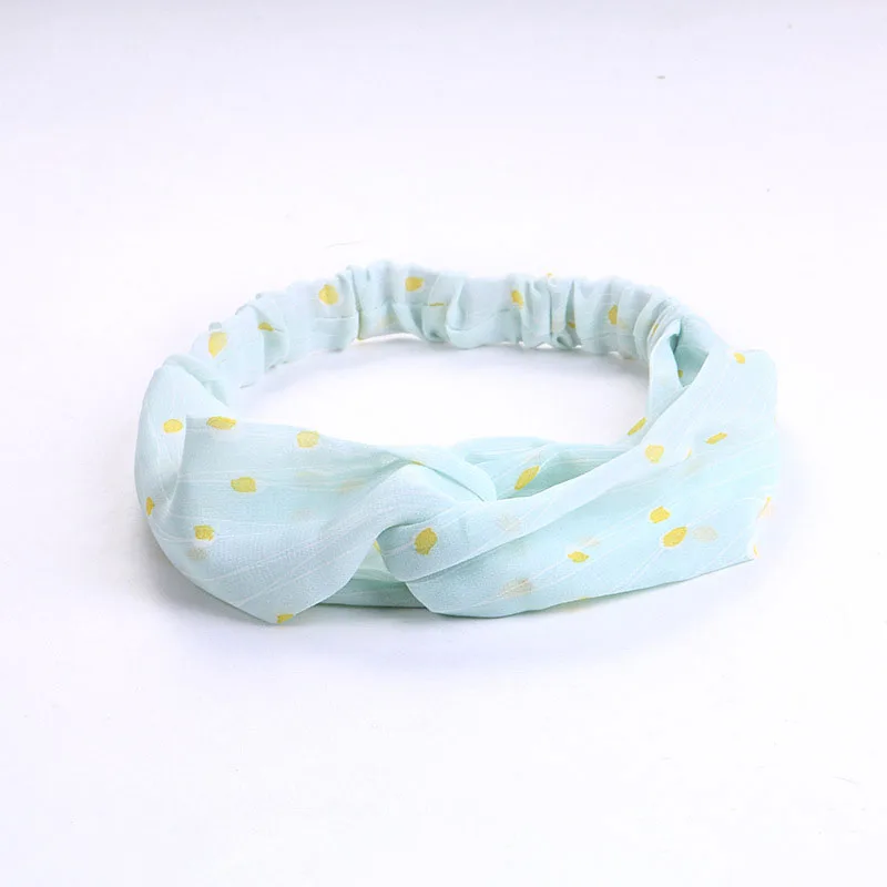 CA062 3Pcs/lot Fashion Contrast Colors Hairband Vintage Cross Knot Headbands Elastic Hair Bands Cute Students Hair Accessories