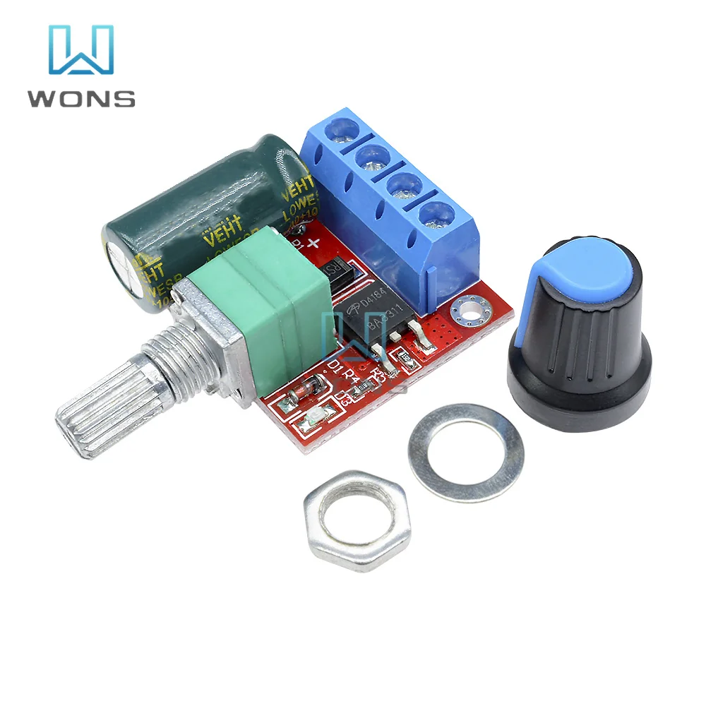 Mini 5A 90W 12V 20khz PWM DC Motor Speed Controller Module DC-DC 4.5V-35V Adjust Adjustable Speed Regulator Control Board Switch