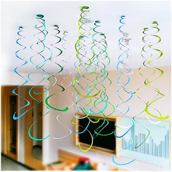 6pcs/set Hanging Swirl Decorations laser Colorful Household DIY Party Supplies Perfect for Birthdays Weddings Celebrations