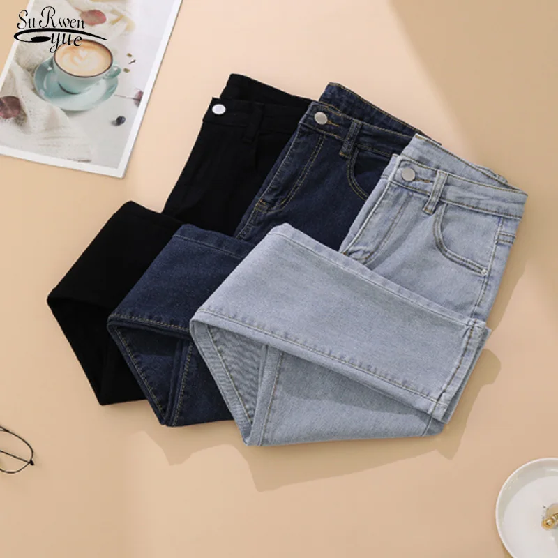 

Skinny High Waist Woman Denim Pencil Pant Slim Jeans for Women Stretch Waist Slim Female Trousers Multi-size Spring Autumn 17269