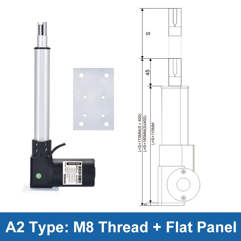 Imagem -03 - Velocidade 500n Carga 50kg Atuador Linear Elétrico 100 mm 600 mm 800 mm Curso Reciprocating Escadas de Elevação Ajustável Mesa Dc12v 40 mm s