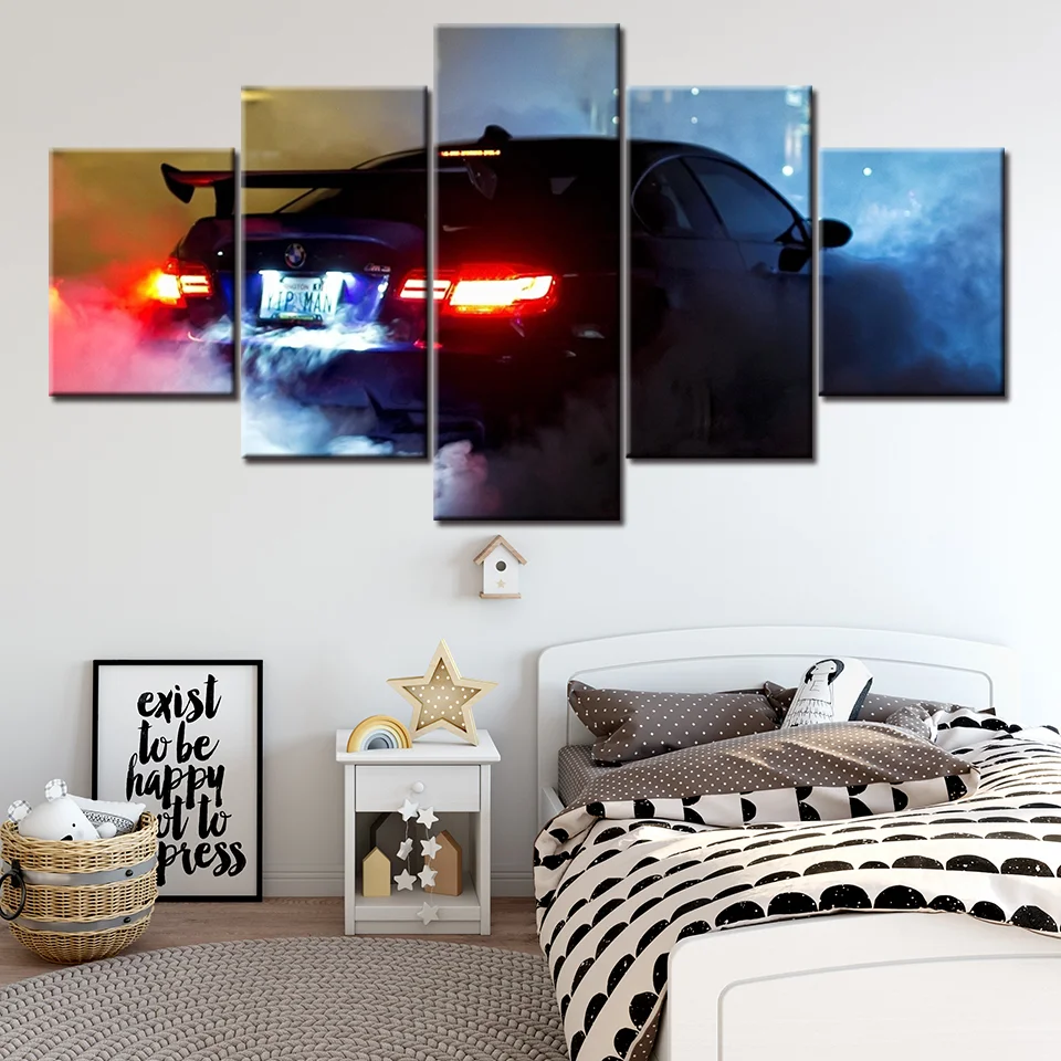 Wall Art Canvas Painting HD Print 5 pieces New Style Super Sports Car Modern Home Decor Pictures Living Room Decoration Posters