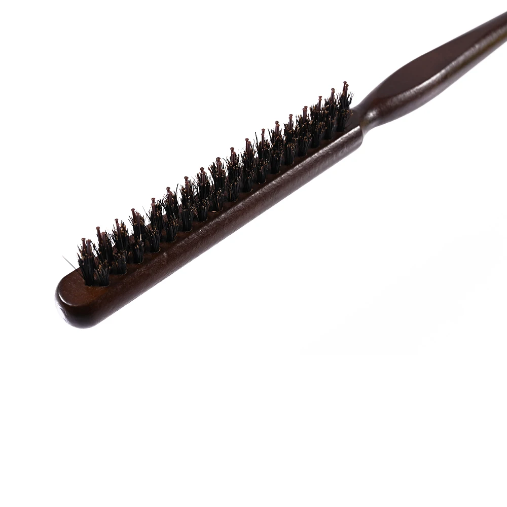 Salão de beleza profissional provocando escovas de cabelo de volta madeira linha fina pente extensão hairbrush hairdressing ferramentas estilo diy 1 pcs