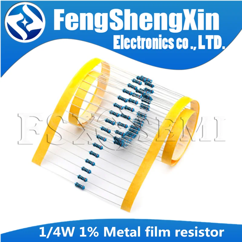 100 adet/grup 1/4W % 1% Metal film direnç 1R ~ 1M 100R 220R 330R 1K 1.5K 2.2K 3.3K 4.7K 10K 22K 47K 100K 100 220 330 1K5 2K2 3K3 4K7
