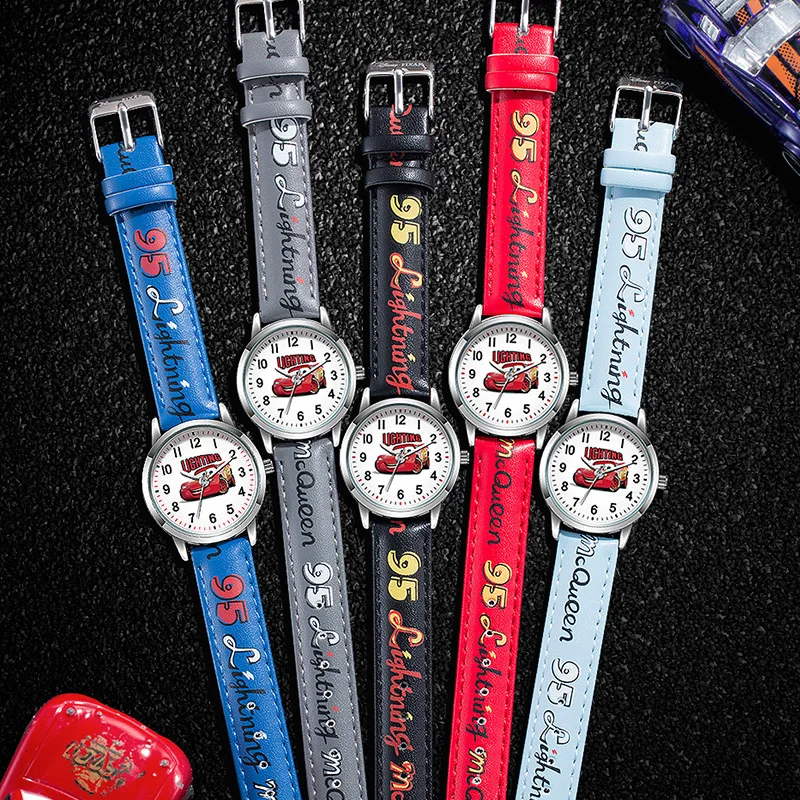 Disney Children Lightning McQueen Cars Pixar Cartoon Waterproof Kid Teenager Boy Quartz Wristwatch Student Luminous New Relogio