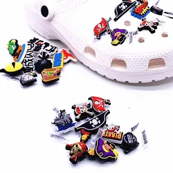 Wholesale Luxury 3D Skeleton Shoe Accessories Super Pirate Ship Banner Deaigner Shoes Clog Charms for Kids Party Gifts