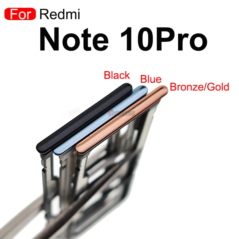 For Xiaomi Redmi Note 10 4G 5G Pro 10Pro SIM Card Reader Sim Tray Holder SD Slot Replacement Parts