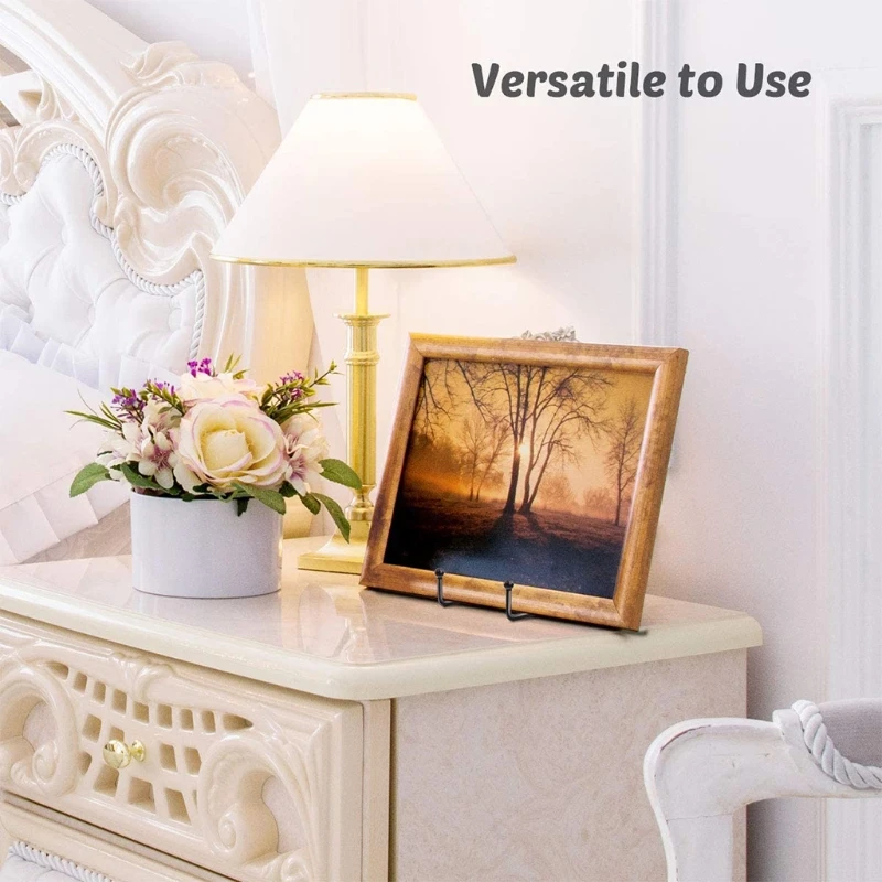 Display Stands Metal Frame for Picture Decorative Plate Book Photo Easel Artistic Work Home Office Banquet Showroom Ornaments