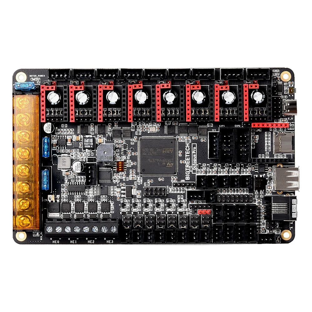 BIGTREETECH-Placa-mãe Octopus PRO, 32 Bit, 60V, 8 eixos, TMC5160T, TMC2209, VS Spider Board para PI TFT50, Ender 3, Atualização V2