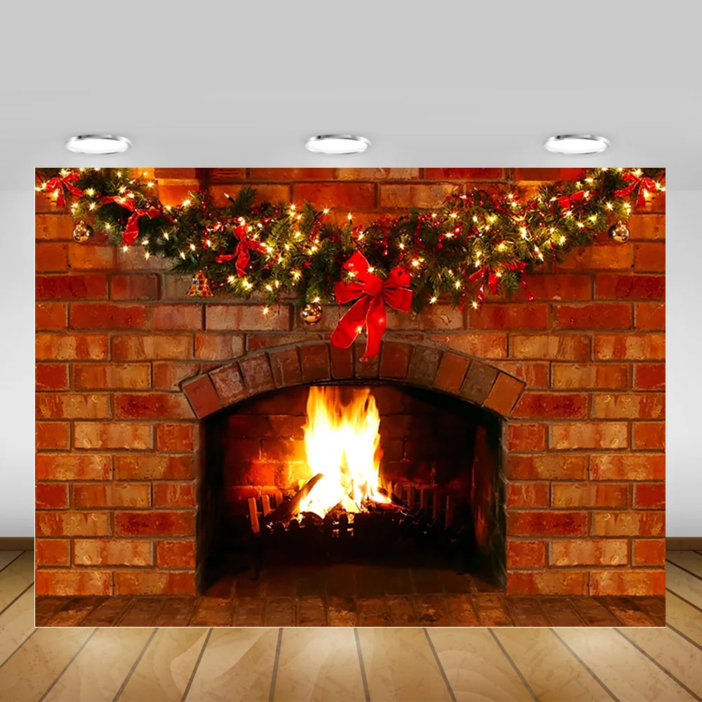 الموقد التصوير خلفية الشتاء عيد الميلاد حزب خلفية الديكور الطوب جدار الخشب الموقد جورب صورة تبادل لاطلاق النار التصوير الفوتوغرافي