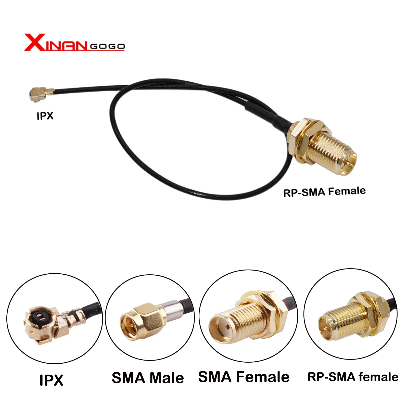 5pcs U.FL/IPX IPEX UFL to SMA Female Male Antenna Wifi Pigtail Cable Ufl Ipex 1.13mm RF Cable 17cm