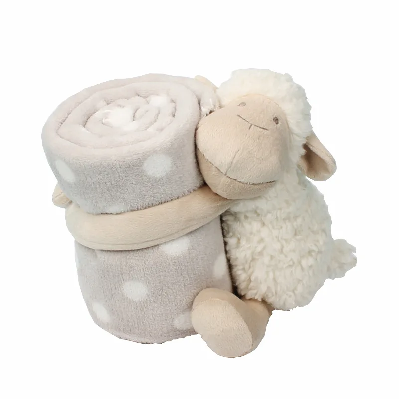 

Plush Doll Baby Comfort Towel Doll Children's Birthday Gift White Lamb Blanket Baby Toy