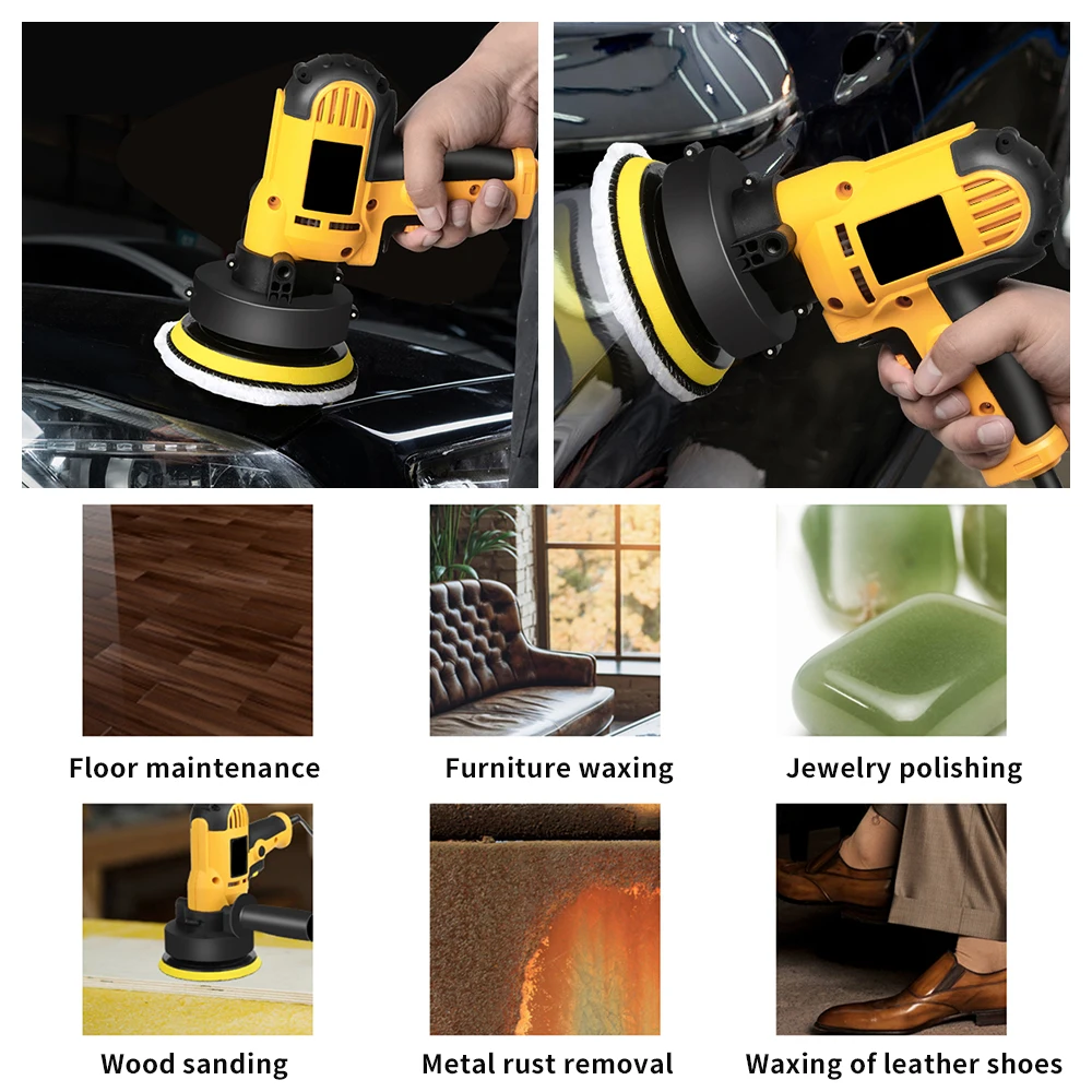 700-980W Electric Car Polishing Machine Polisher For Car Grinding Machine Adjustable Speed Sander Polishing Machine