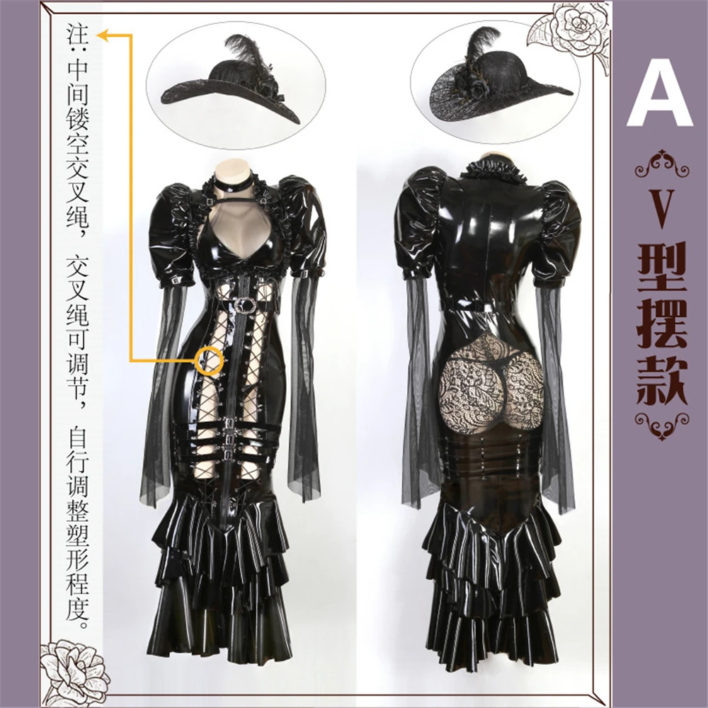 AGCOS Original Design Lilith Countess Mermaid Princess Cosplay Costume Woman Gothic Dress Sexy Cosplay