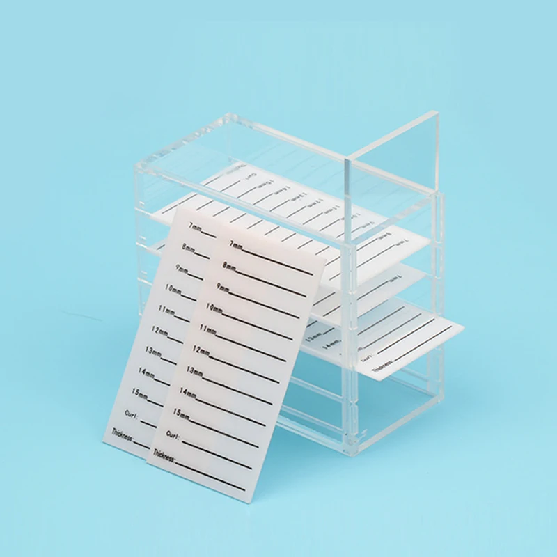 NATUHANA False Eyelash Extension Display Stand Acrylic 5 Layers Pallet Lash Display Holder Eyelashes Storage Box Container