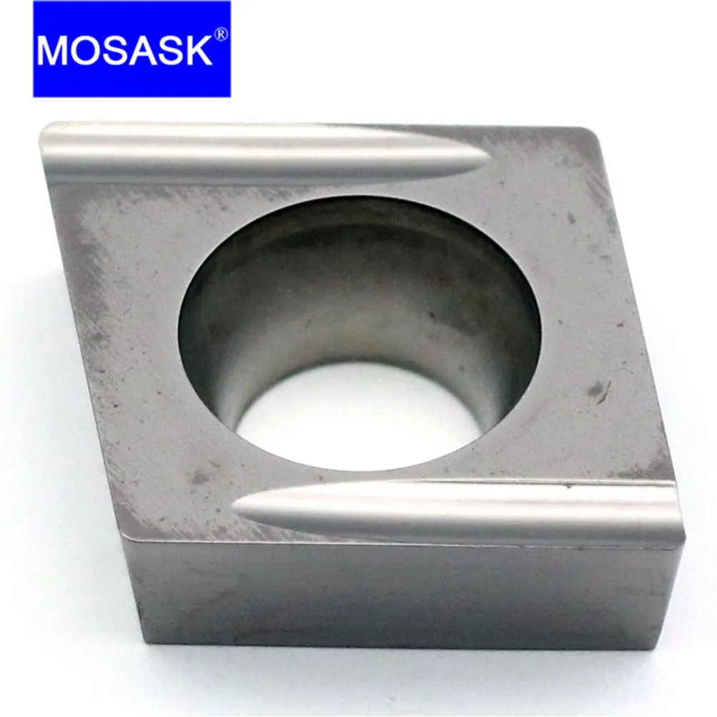 MOSASK CCGT 10pcs CCGT06 09-U ZN90 CNC Lathe Cutting Tool Cermet Fine Steel Processing Turning Tungsten Carbide Inserts