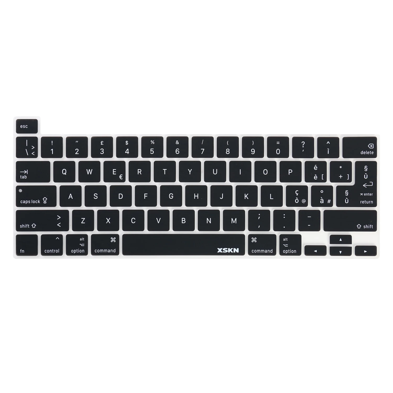 

XSKN Italian/English Black Silicone Keyboard Cover Skin for 2019 New MacBook Pro 16 inch Touch Bar A2141 US and EU Version