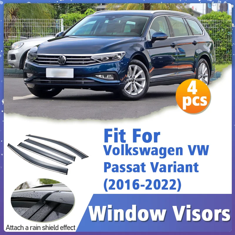 

Оконный козырек для Volkswagen VW Passat Variant 2016-2022, вентиляционная крышка, отделка, навесы, защита от солнца, дождя, дефлектор