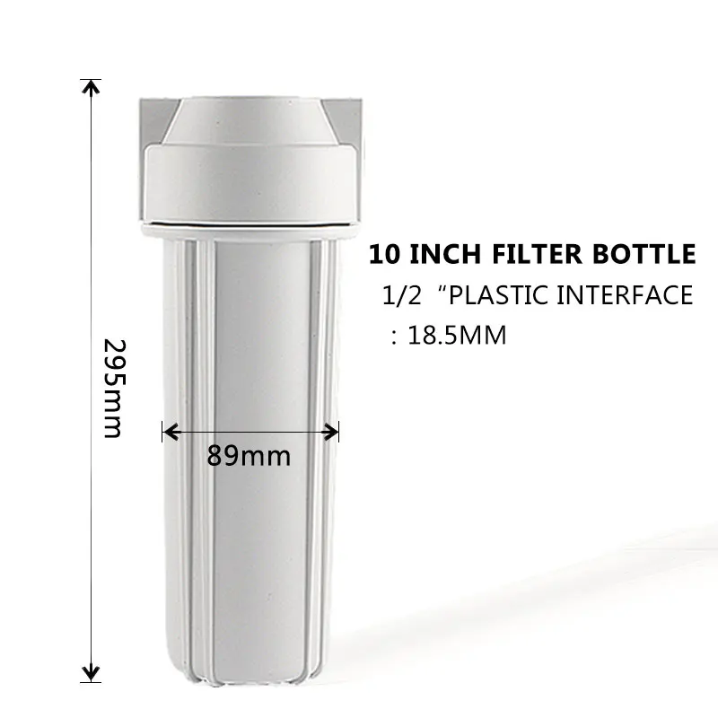 10 Inch Reverse Osmosis Filter Bottle 1/2\'\' Thread 19MM Double Rubber Ring Explosion-proof Water Purifier Leak Proof Cartridge