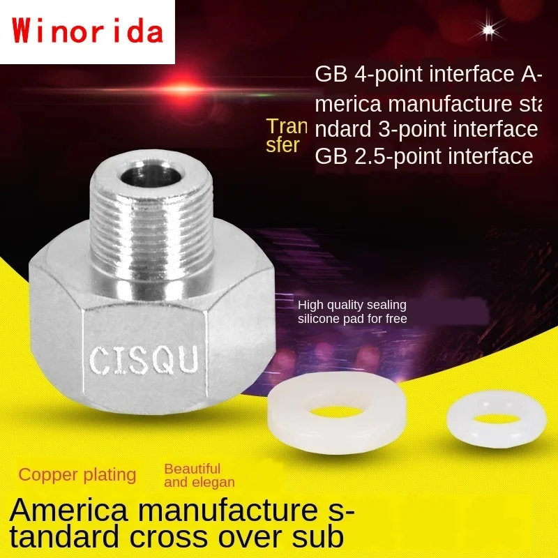 Torneira de rosca fina 3/8 polegadas x 1.5, padrão americano, 1/2 polegadas para 2.5/8 polegadas, fio interno e externo, adaptador direto de válvula triangular