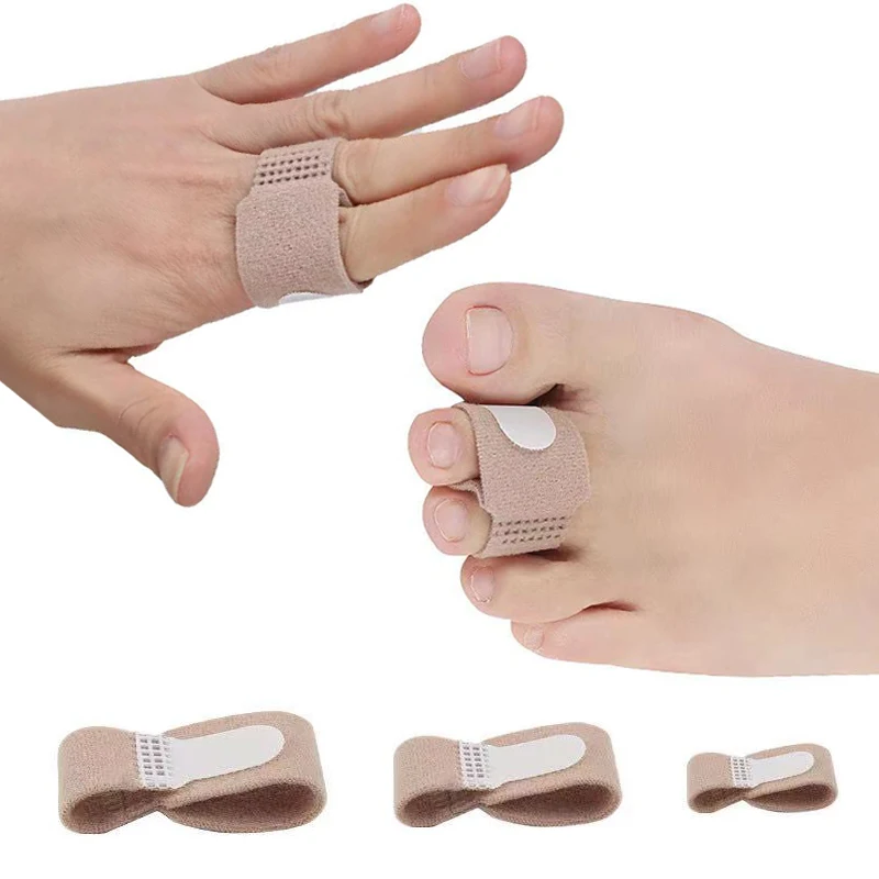 2Pcs Finger Toe Separator Bandage Hallux Valgus Corrector Overlapping Hammer Toe Straightener Unisex Orthopedic Foot Care Tool