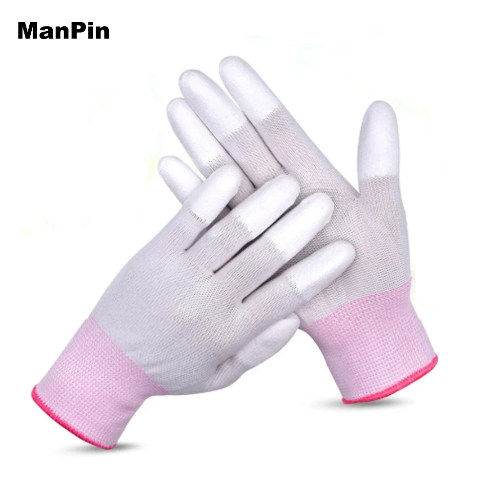 3Pairs Anti Static Carbon Fiber Gloves ESD Electronic Working PU Painted Finger Hand Protect Mobile Phone Repair Screen Fix Tool