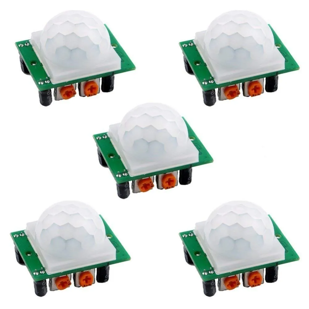 5 PCS Green HC-SR501 Pir Motion IR Sensor Body Module Infrared For Arduino Raspberry Pi