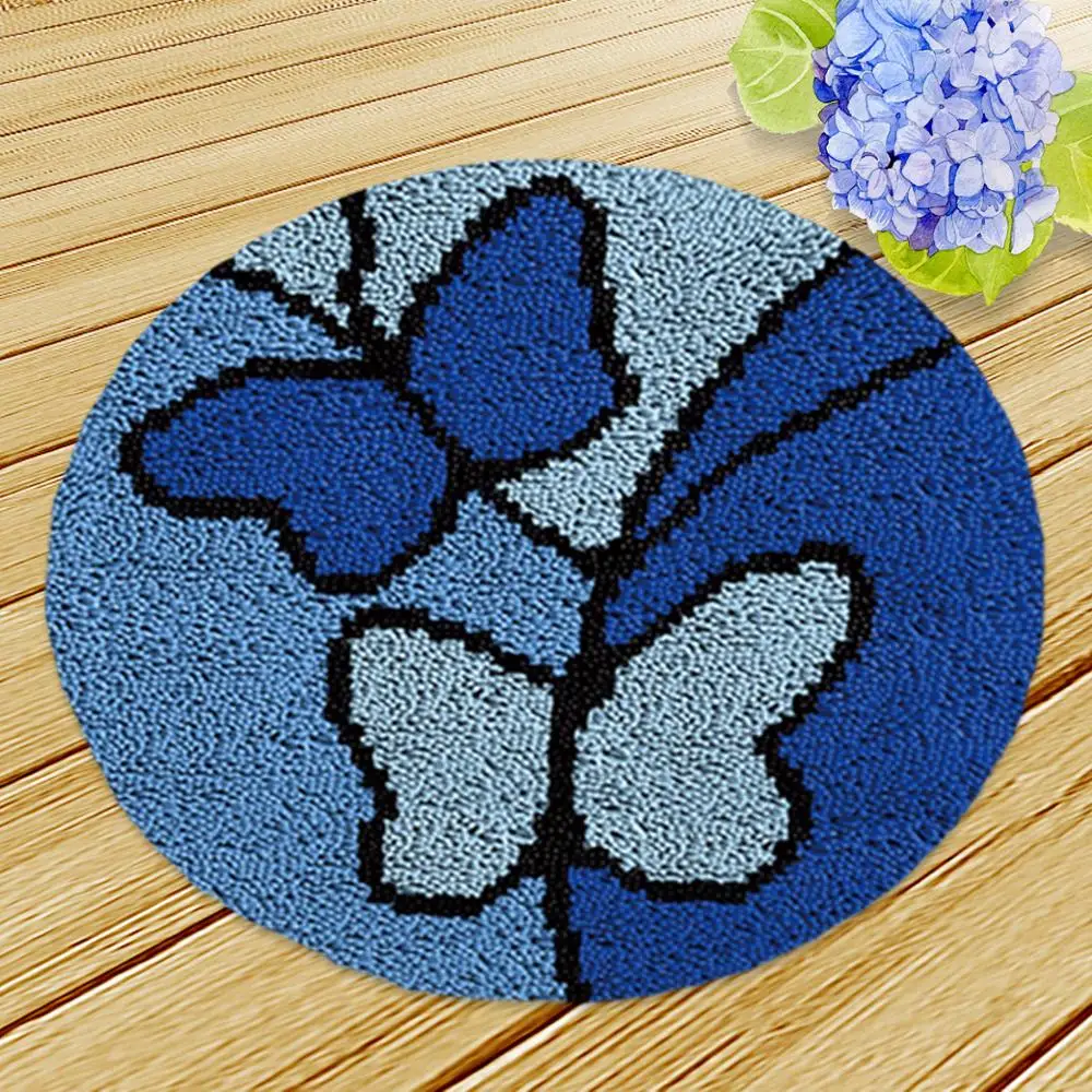 Knooppakket Klink Haak Kussen Bloem Animal Series Latch Hook Kits Diy Needlework Mat Button Cushion Animals Sofa Shape Cushions - view 3